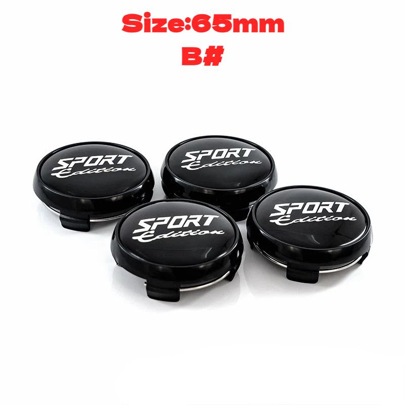 4Pcs 60mm/65mm SPORT Edition Logo Car Wheel Center Hub Caps Cover Decoration Accessories