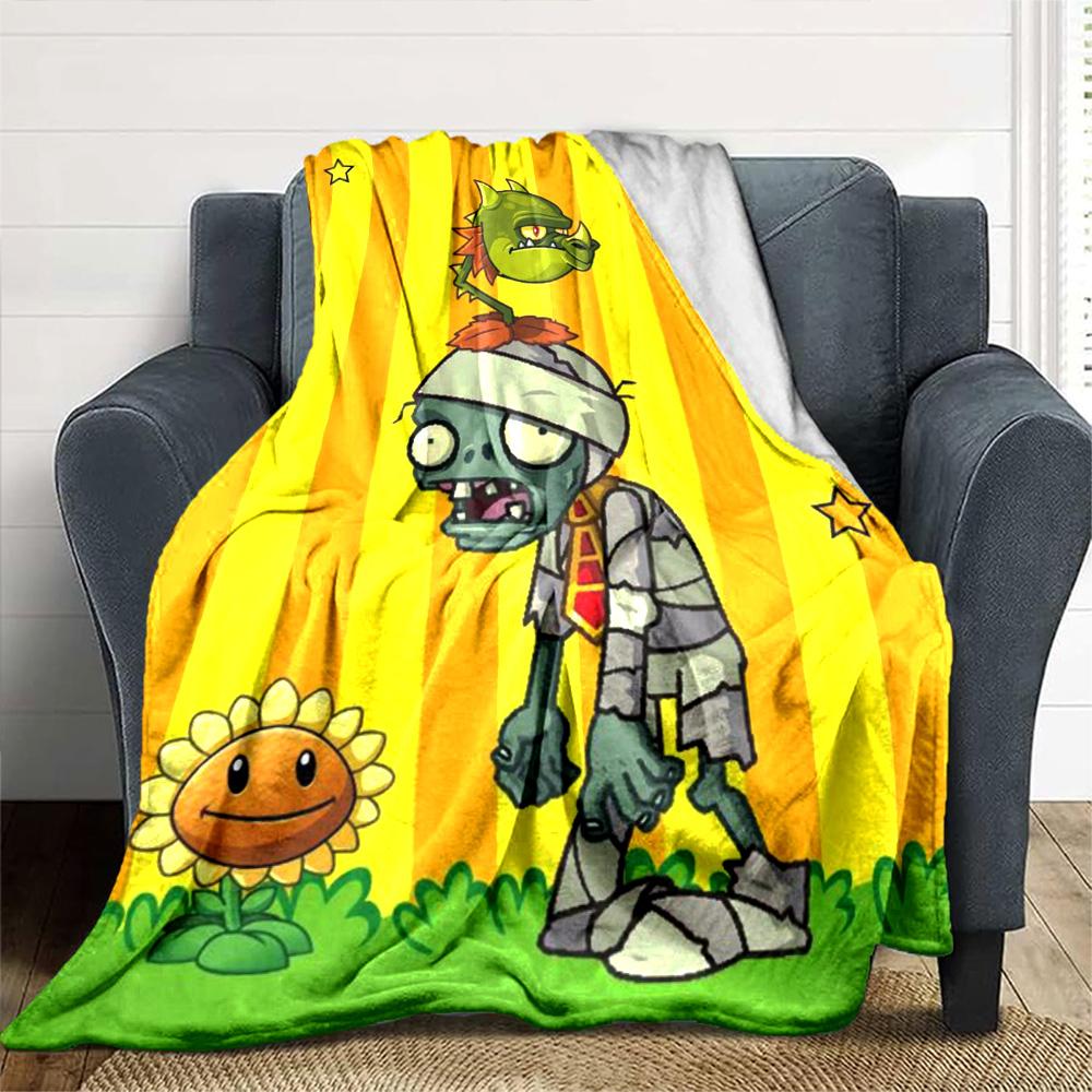 Plants Vs. Zombies Blanket Durable Comfort Great for Bedding Chair Sofa All-Season Use Digital Print Birthday Christmas Gift Blanket