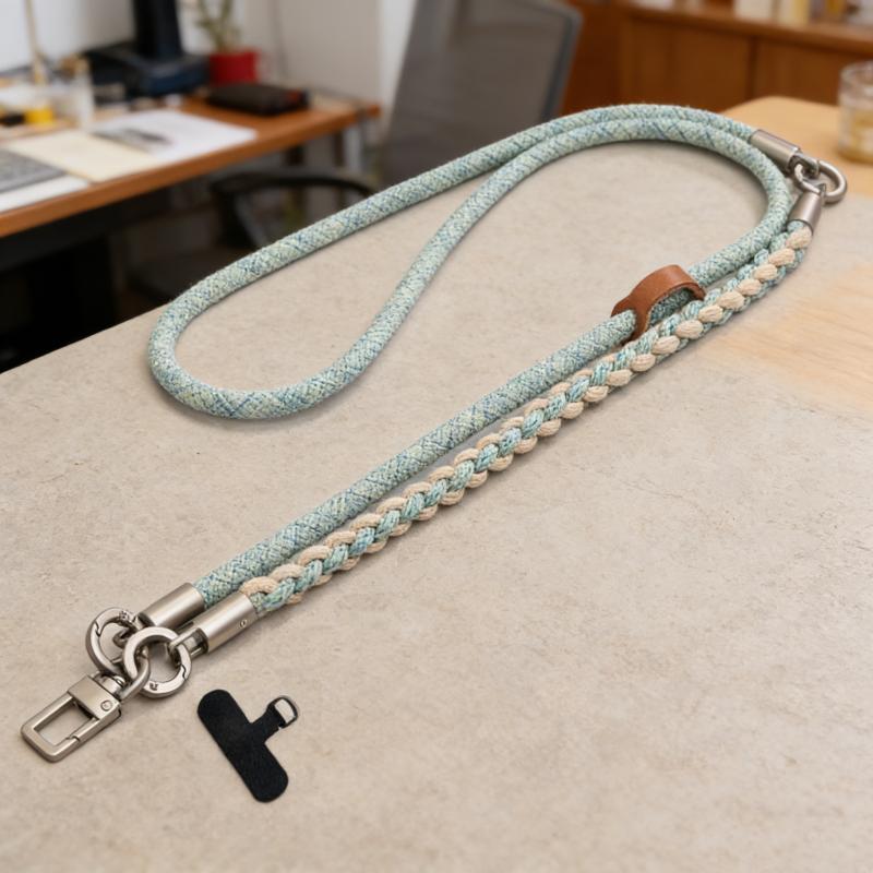 

Mobile Phone Lanyard Chain,three-purpose pendant adjustable anti-Loss Strap with Gasket messenger bag neck wrist rope hang POLYESTER