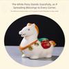 Vivid Design Rotatable Pony Figurine Resin Horse Statue Horse Shape Ornament  Feng Shui Decor