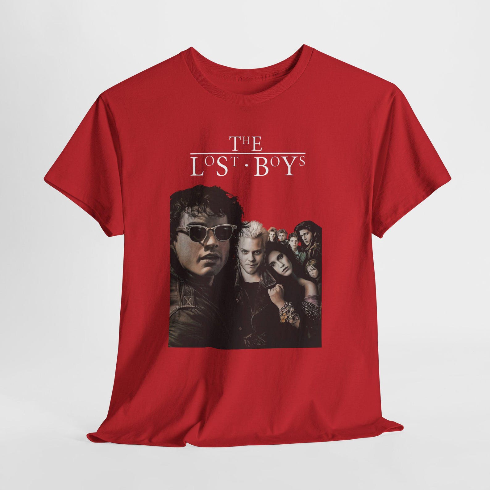 The Lost Boys 80 s Movie Film Men s Red Tees T-Shirt Size S-5XL XL