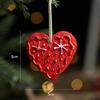 Christmas Tree Decoration Pendant Resin Retro Christmas Painted Snowflakes Love Five-pointed Star Hanging Decoration Layout