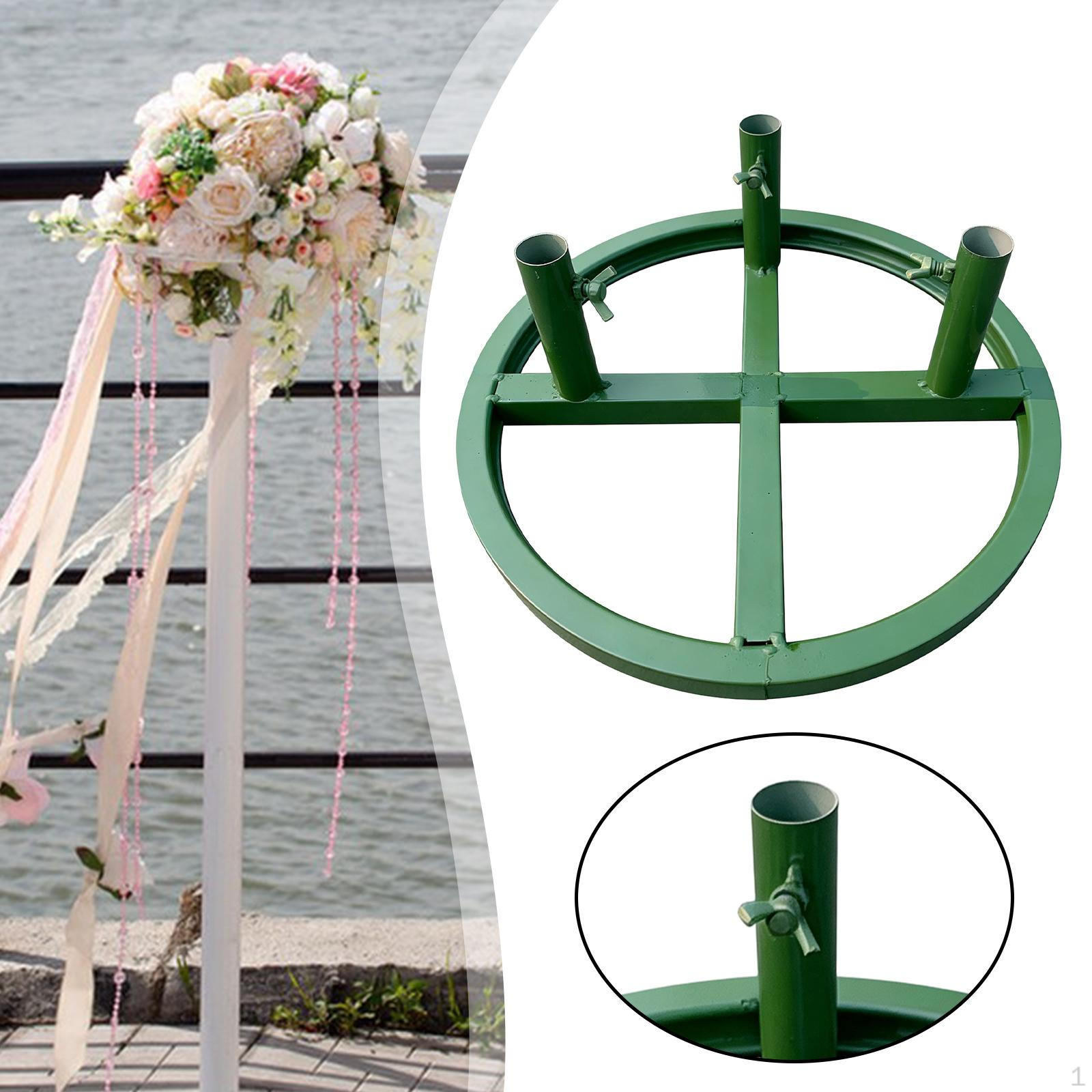 

Flower Pole Display Stand Base Decoration Floral Arrangement DIY Holder for Birthday зелёный