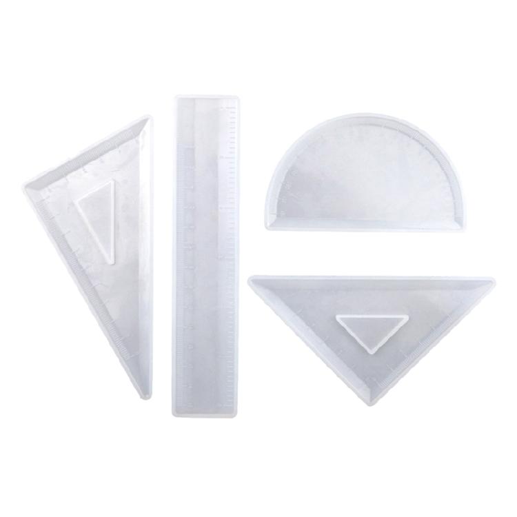 

DIY Stationery Straight Rulers Protractor Triangular Rule Epoxy Silicone Mould 1