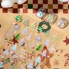 Cyansea Holiday Shell Light Nail Stickers: Snowman, Christmas Tree, Snowflake, Bells Designs.