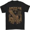 American Steel Motorrad Motorrad Biker Herren T-Shirt 100% Baumwolle