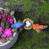 Bird Figurine Flower Pot Decoration Hanger Resin Birds Perched on Branch Planter Hugger Ornament for Potted Plants Bonsai