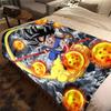 1PC Son Goku  Print Flannel Blanket, High Quality All Seasons, Home Decor, Warmth and Comfort, Perfect for Christmas Gifts