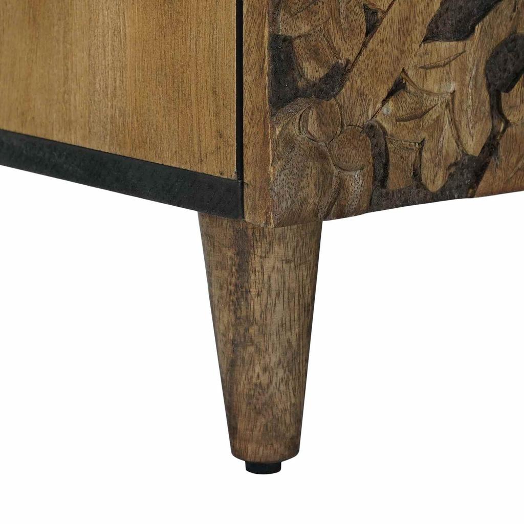 TV Cabinet Brown 105 X 33 X 46 Cm Solid Mango Wood