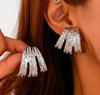 Textured Metal Hoop Earrings for Women Lightweight Fashion Jewelry with Unique Cutout Design Suitable for Everyday Wear and Special Occasions