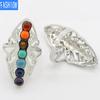 Natural Yoga Chakra Crystal Ring Simple Open Ring Jewelry