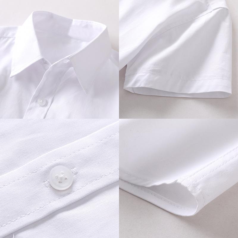 Kinder Kurzarm Weißes Baumwollhemd - Sommer Schuluniform für Jungen und Mädchen