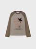 Autumn Contrast Collar Long Sleeve Loose Mid-Length Shirt for Women