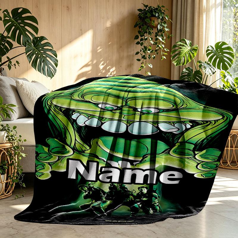 Custom Name Personalized Ghostbusters Print Blanket, Home Decor, Bedroom, Sofa, Camping, Couch, Gifts for Birthday Christmas