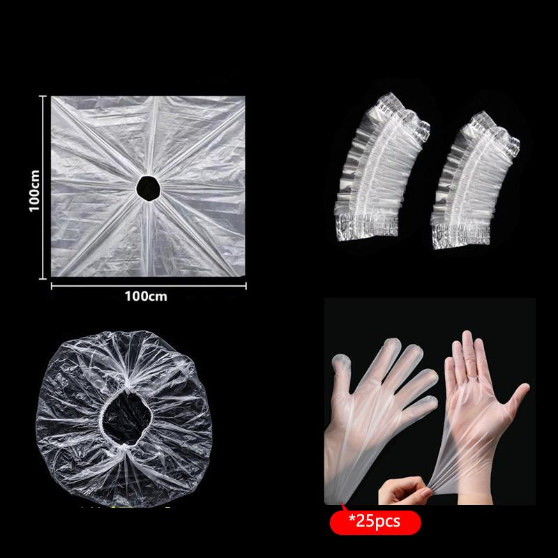 4-In-1 Hair Dye Tool 25Pcs Disposable Hair Dyeing Kit 4-Piece Set Cape Overcoat Earmuffs Shower Cap Gloves And Protective Gear
