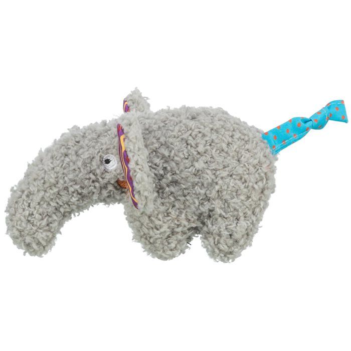Jouet en peluche pour chat - TRIXIE - Elepfant - 15 cm - Herbe à chat - Silencieux - Doux - Stimule le jeu