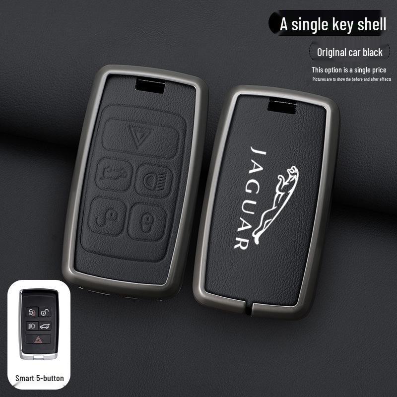 Jaguar Car Key Case: Compatible with 23 XFL, XEL, F-Pace, E-Pace, XJL, F-Type - Stylish Metal Shell and Buckle for Men.