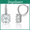 Premium Silver Color Square Ethnic Crystal Dangle Earrings For Stylish Women