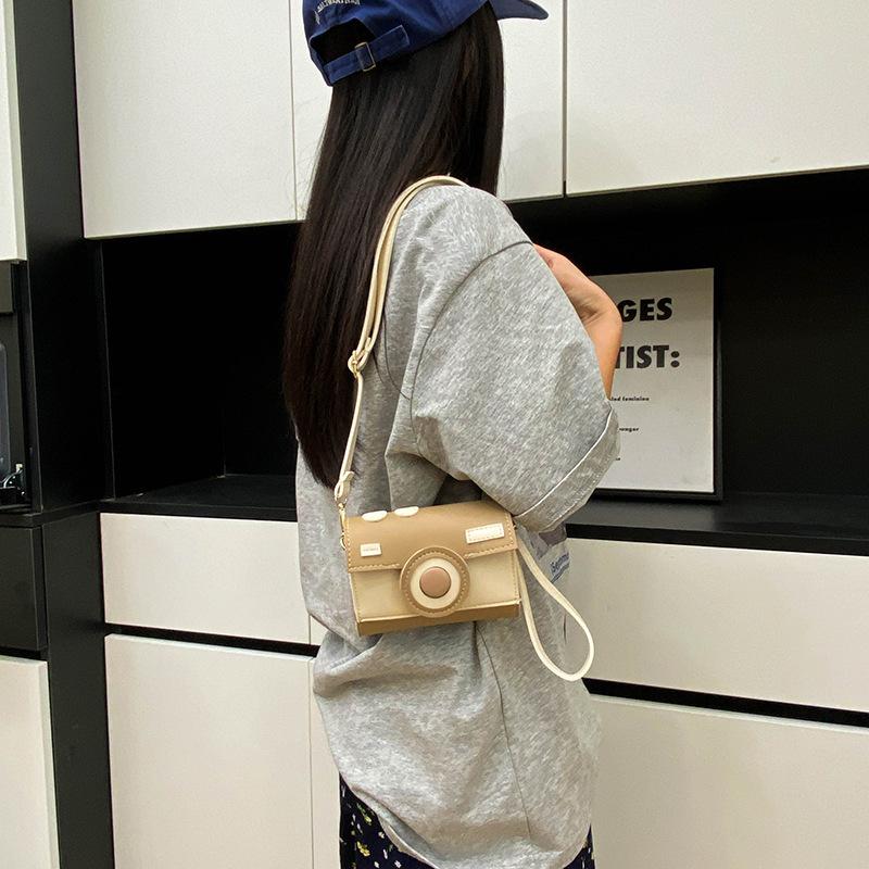 Color Matching Trend Sweet Japanese Small Square Bag Women Fresh Casual Dream Cute Camera Style Versatile Messenger Bag