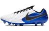 Tiempo Legend 8 Elite AG Pro Low Top Soccer Shoes White/Blue BQ2696-104
