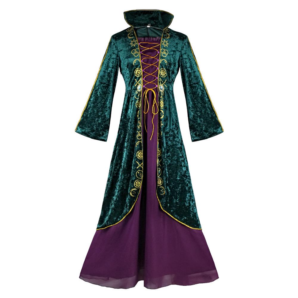 Witch Also Crazy Winifred Dress Halloween Medieval Stage Costume