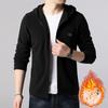 Spring and Autumn Coat Men's Fleece Thickened Thermal Jacket Stand-up Collar Casual