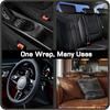 Suede Wrap for Car Interior 16" x 59" - Black Self Adhesive Suede Fabric, Easy Peel Suede Interior Wrap for Car & Home Decor