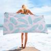 Tropical Palm Leaves Pattern Beach Towel Highly Absorbent Quick-Drying Soft Lightweight Perfect for Yoga Pilates and Travel