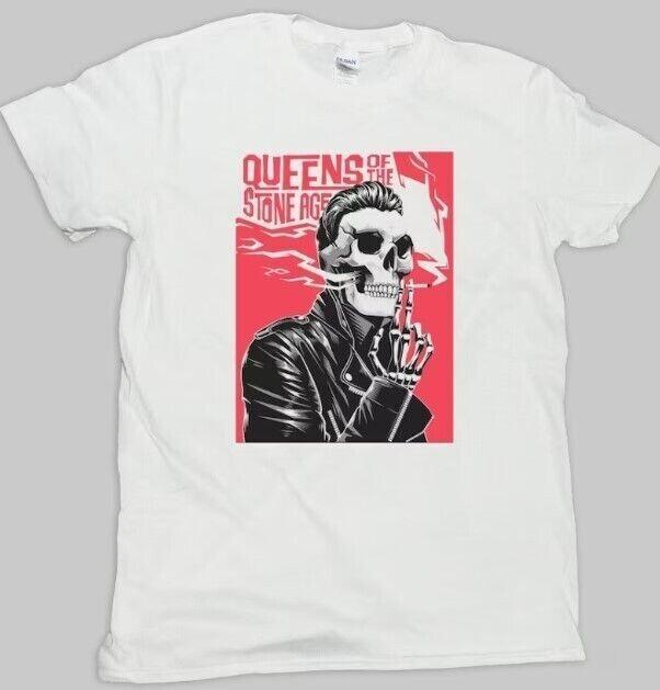 Queens of the Stone Age Metal Punk Rock White T-shirt XL