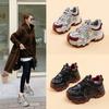 Dad Shoes Women's Autumn and Winter New Thick-soled Inner Height Increase Casual Versatile Color Matching Rhinestone Sports Women's Shoes
