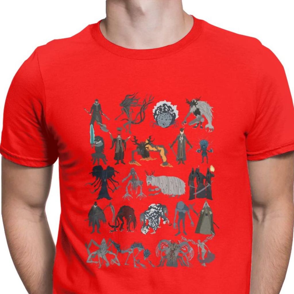 Men Bloodborne Bosses Tshirt Dark Souls Cotton Clothing Novelty Round Neck Tee Shirt Tee Shirts