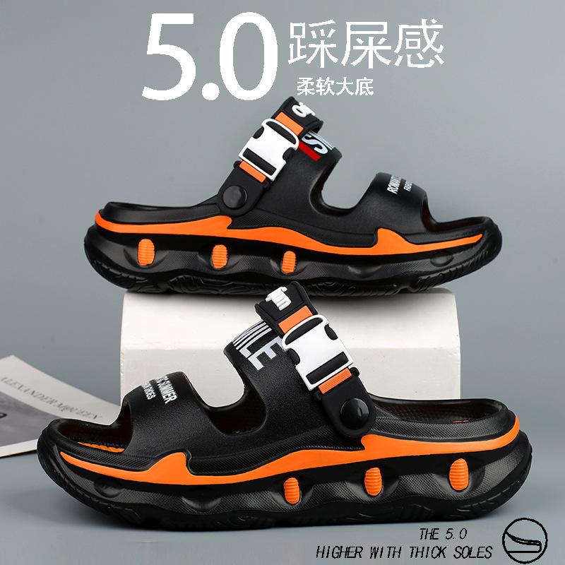 

Сандалии мужские носят толстые подошвы летом, повседневные наступания на дерьмо, спортивная модная брендовая мужская обувь для отдыха на море, для прогулок на пляже прилив 36