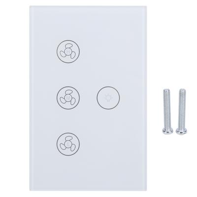 Smart WiFi Air Fan Lamp Touch Switch Voice Control Compatible for Google Home 110‑240VWhite