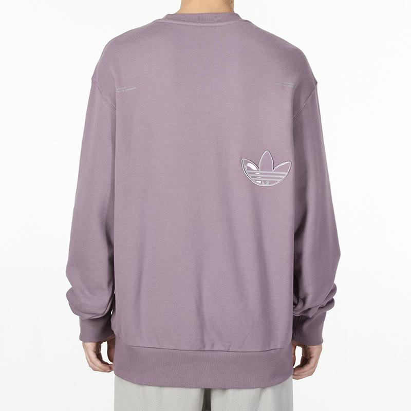 Adidas Originals Adicolor Crew Neck Logo Pullover Sweatshirt Men Sweatshirt Purple HS1997