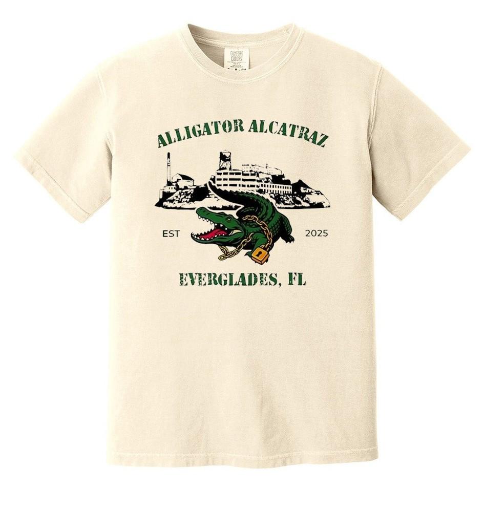 Comfort Colors Alligator Alcatraz Everglades Florida Est 2025 T-Shirt Unisex T-Shirt XXXXL