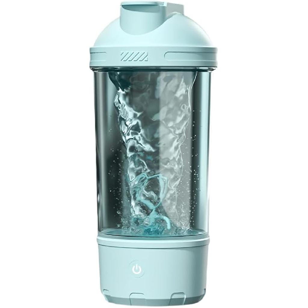 Elektrikli Protein Karıştırıcı Şişe Otomatik Karıştırma Kupası Tritan Malzeme Bardak Spor Sağlık Bardağı Su Geçirmez Şarj Edilebilir Bardak (Yeşil)