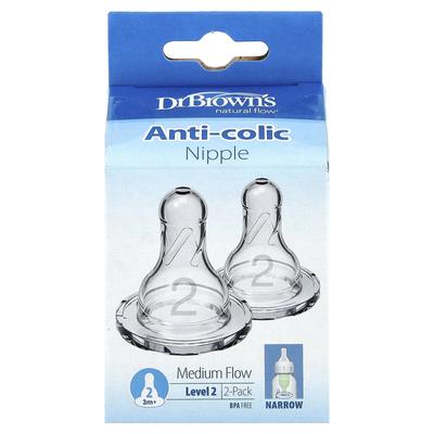 Dr. Brown's, Natural Flow®, Anti-Colic Pacifier, 3+ Months, Medium Flow, 2 Pack