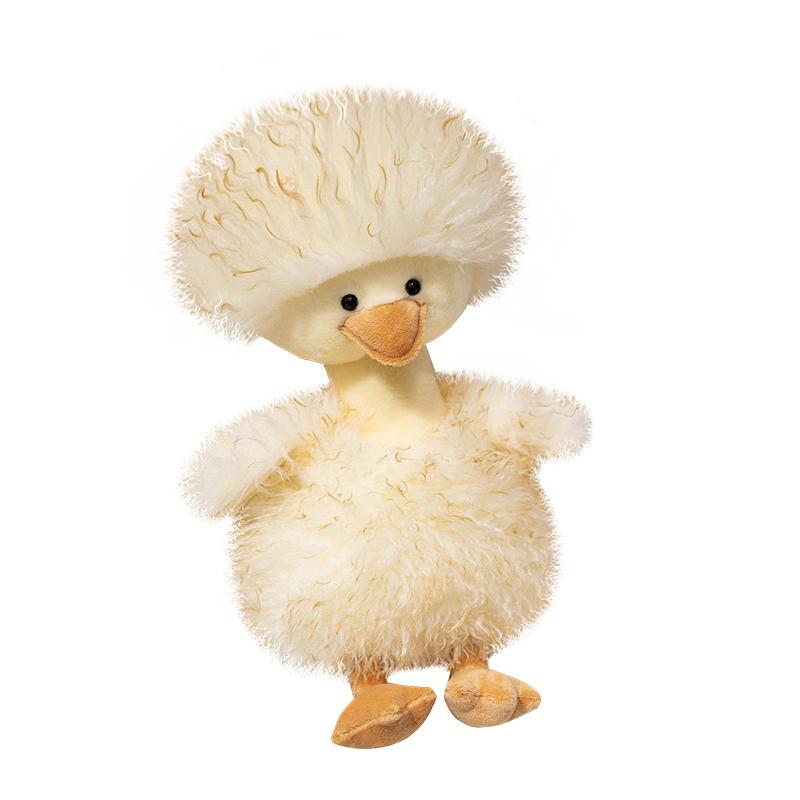 Curly Plush Toy Hair Yellow Duck Stress Reducing Doll Short Plush Pp Cotton Gift