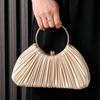 Evening Handbag Luxury Designer for Women Fashion Pleated Clutch Bag High Quality Pink Purse Crossbody Shoulder Phone Wallet