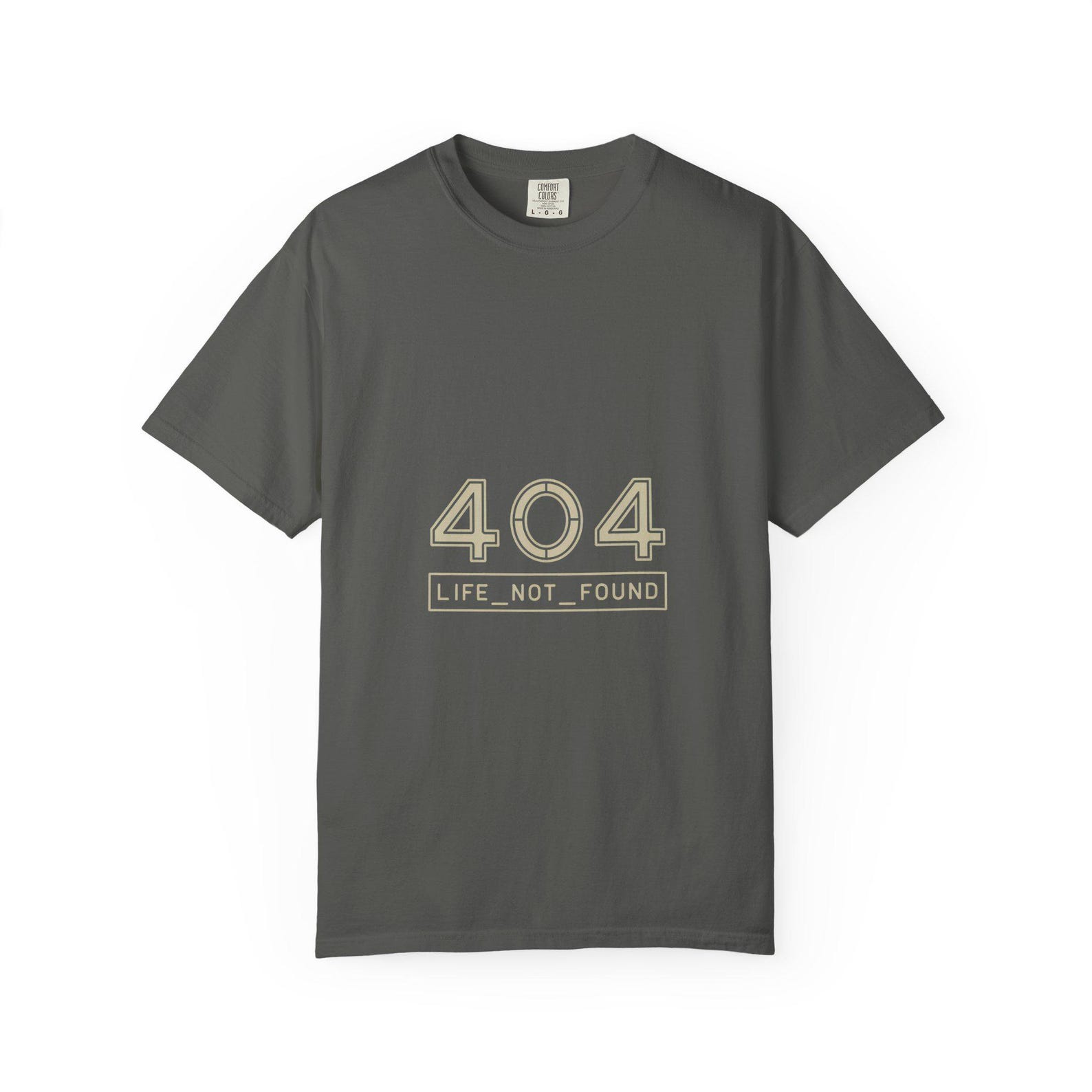 404 Life Not Found Developer Humor Tee | Coder Gift | Comfort Colors 1717 XL