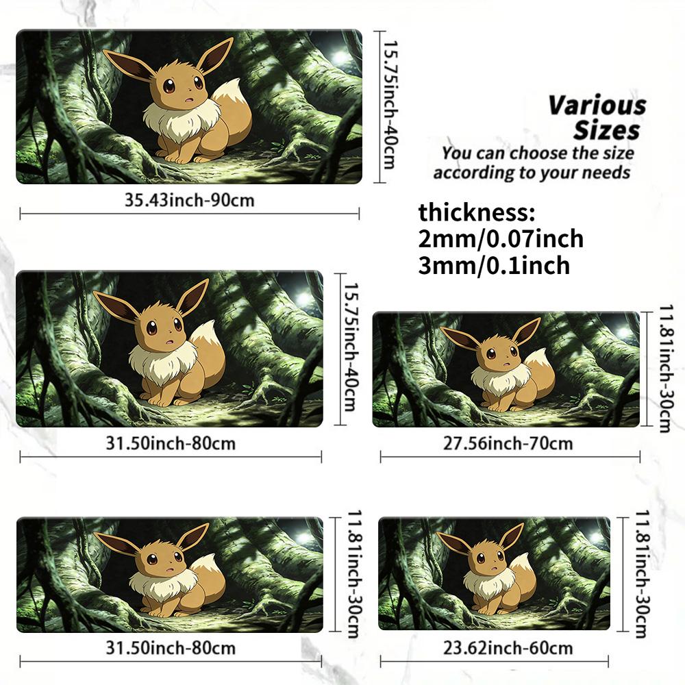 Lucario Autumn Forest Ink Wash Gaming Mouse Pad with NonSlip Rubber Base 30x80x0.2cm