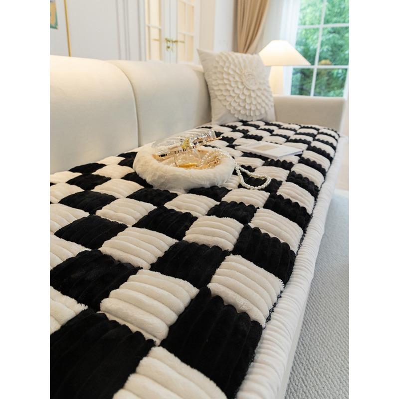 Kış Peluş Kalınlaşmış Kanepe Yastık Yatak Odası Halı Kaymaz Maun Katı Ahşap Ofis Minderi Kanepe Minderi