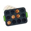 Muffin Molds, Reusable Silicone Baking Molds, 12 Non-stick Cupcake Molds