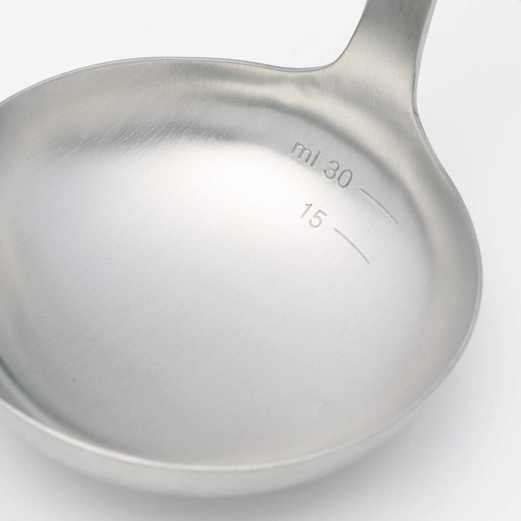 MUJI Stainless Steel Large wide x 30cm 24cm handle Ladle, Approx. 8.5cm long,