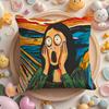 Edvard Munch The Scream Abstract Cushion Cover Plush Fabric Soft Double-Sided Printed Sofa Warm Winter Home Gift Pillow Cover