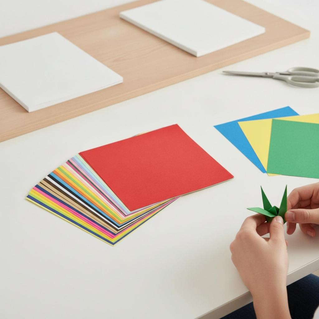 200 Pieces 20 Cm Square Craft Paper Easy to Fold for DIY Projects