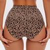 High-waisted Printed Ice Silk Panties Seamless High-elasticity Briefs Plus Size S-XXXXXXL