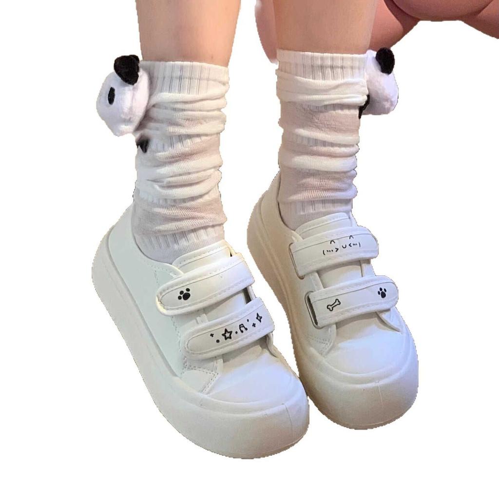 Thick baseplate shoes retro autumn new color matching casual sports moral training shoes