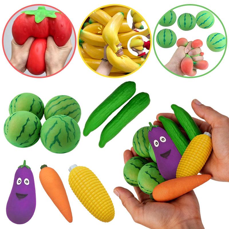 Fruit Squishy Toy Watermelon Strawberry Banana Anti-Stress Squeeze Toys Super Soft Slow Rise Reduce Pressure Birthday Favor Gift