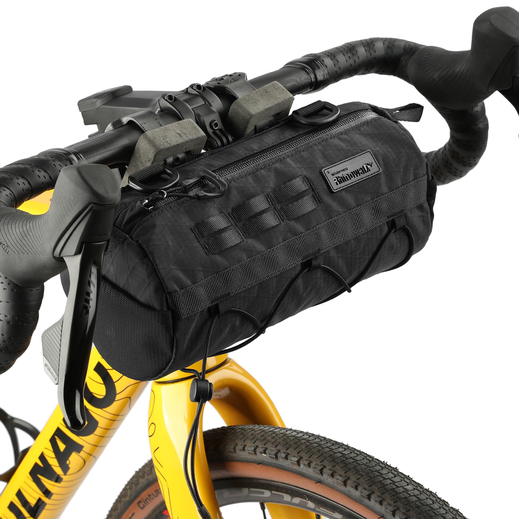 

Rhinowalk Waterproof Bicycle Handlebar Bag, Front Bag, Frame Storage Roll Bag, Mountain Bike Commuter Shoulder Bag, Professional Grade Cycling Accesso